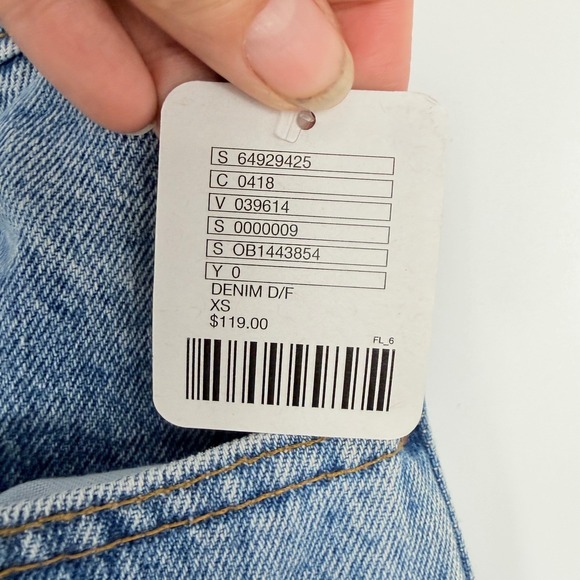 Urban Renewal Women's Blue Patchwork Festival Levi's 550 Boho Tapered Jeans 24 - Picture 7 of 10